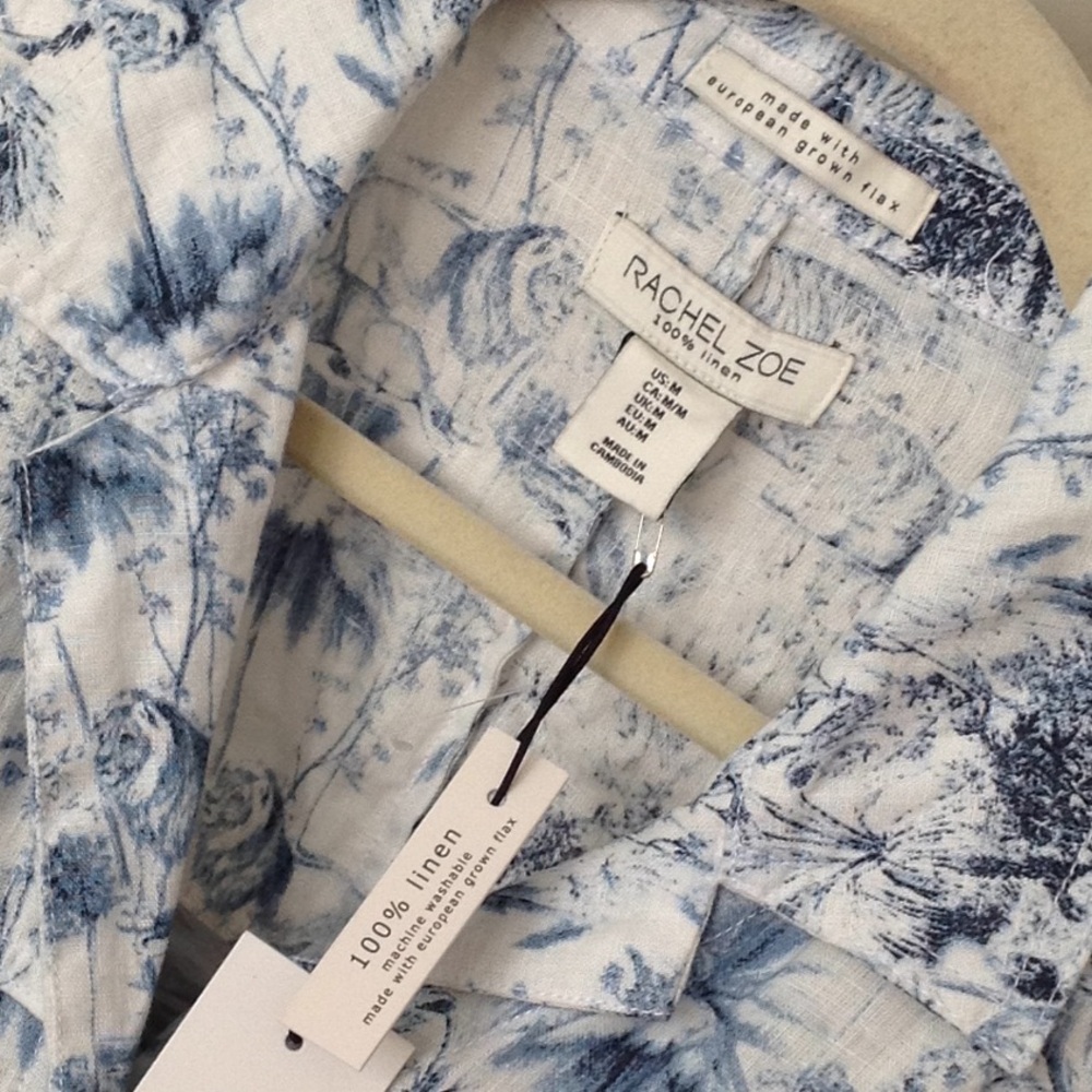 🦋💎🦋 Rachel Zoe - Brand New 100% Linen Jacket - Picture 2 of 7